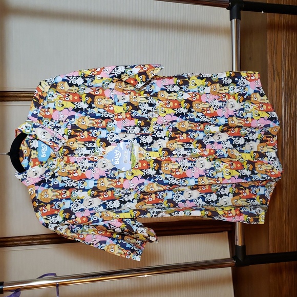 RSVLTS Bluey Primary Pals Short Sleeve Button Up Shirt. L. NWT. - Picture 5 of 10